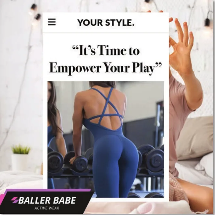Activewear ad: it&rsquo;s time to empower your play