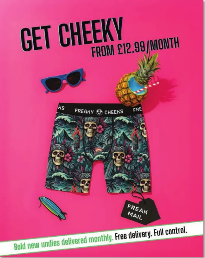 Swimwear ad: get cheeky, UK subscription