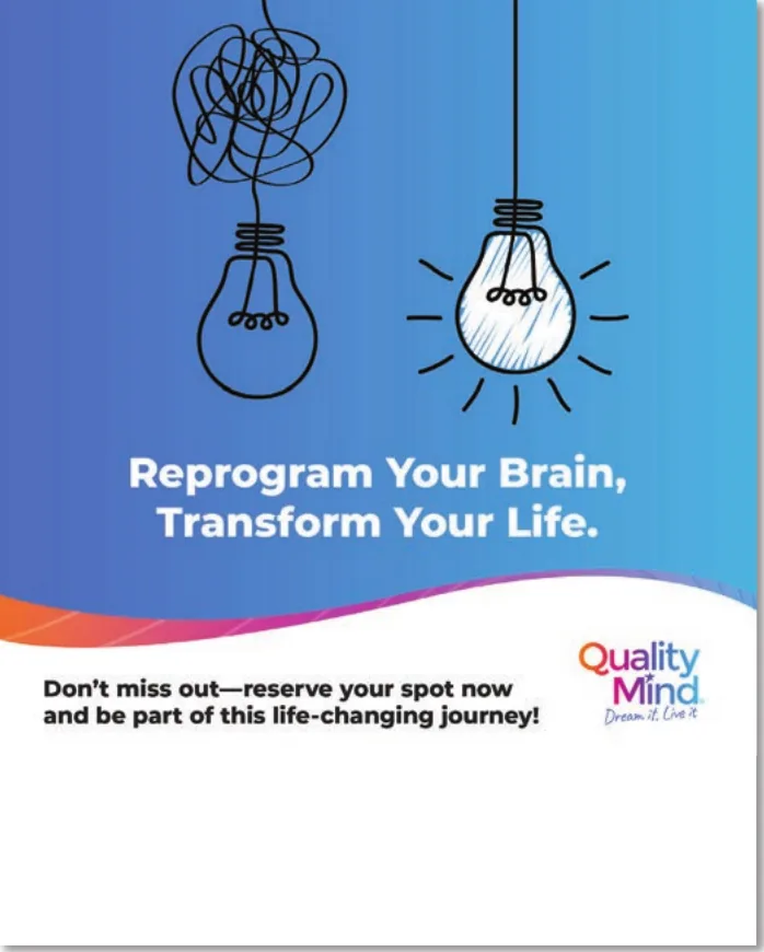 Mindset coaching ad: reprogram your brain, transform your life